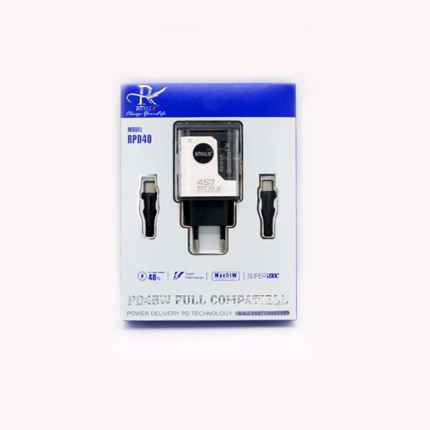 TYPE-C TO TYPE-C  CHARGING  PD45W RPD-40