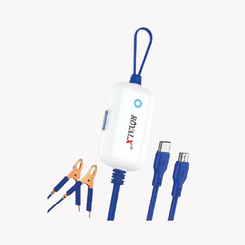R-444 Clip Charger | 2.4A Type-C & Micro Output Royalx Pakistan