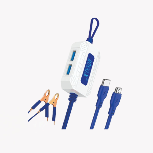 R-666 Charger | 2.4A Type-C & Micro USB with 2 USB Ports Royalx Pakistan