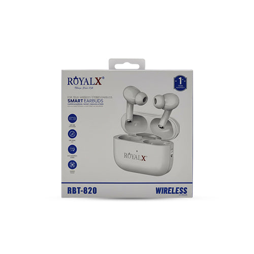 RoyalX RBT-820 Wireless Earbuds | HD Sound, Strong Bass