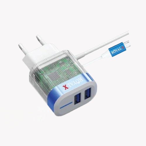 RCH-40 Crystal Micro Charger | 3.1A Fast Charging Adapter Royalx Pakistan Karachi