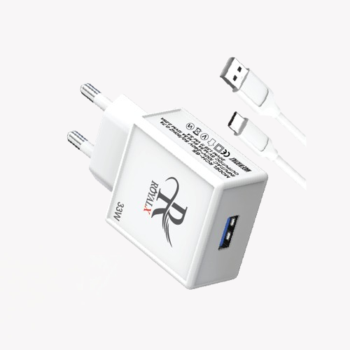 RCH-65 Type-C Charger | 33W Fast Charging Adapter RCH-65 Type-C Charger

FAST 33W TYPE-C CHARGING
Supports 33W high-speed charging via Type-C port.
Compatible with most smartphones, tablets, and USB-C gadgets.

COMPACT & PORTABLE DESIGN
Lightweight and small for easy portability.
Ideal for travel, office, or daily home use.