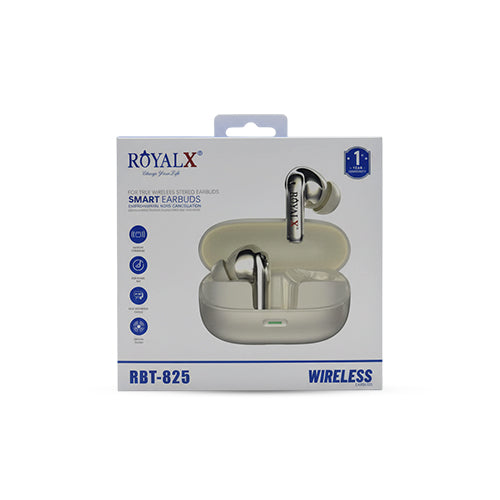 RoyalX RBT-825 Stylish Wireless Earbuds – Premium HD Audio &amp; Modern Design