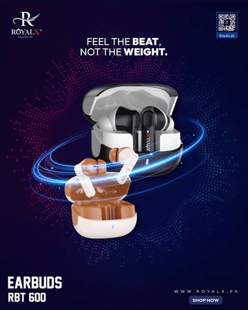 Royal X Earbuds RBT 600 20+ Hours Playtime  Touch Controls Pocket-Friendly Premium Quality | Innovative Accessories | Royal-X