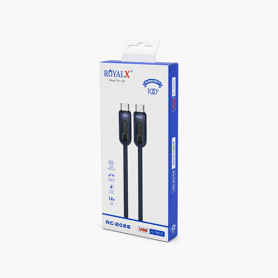 Fast charging cable Pakistan | Type C cable 120W Pakistan | Buy C to C cable online Pakistan | Best charging cable price in Pakistan | ROYALX cable Pakistan. 