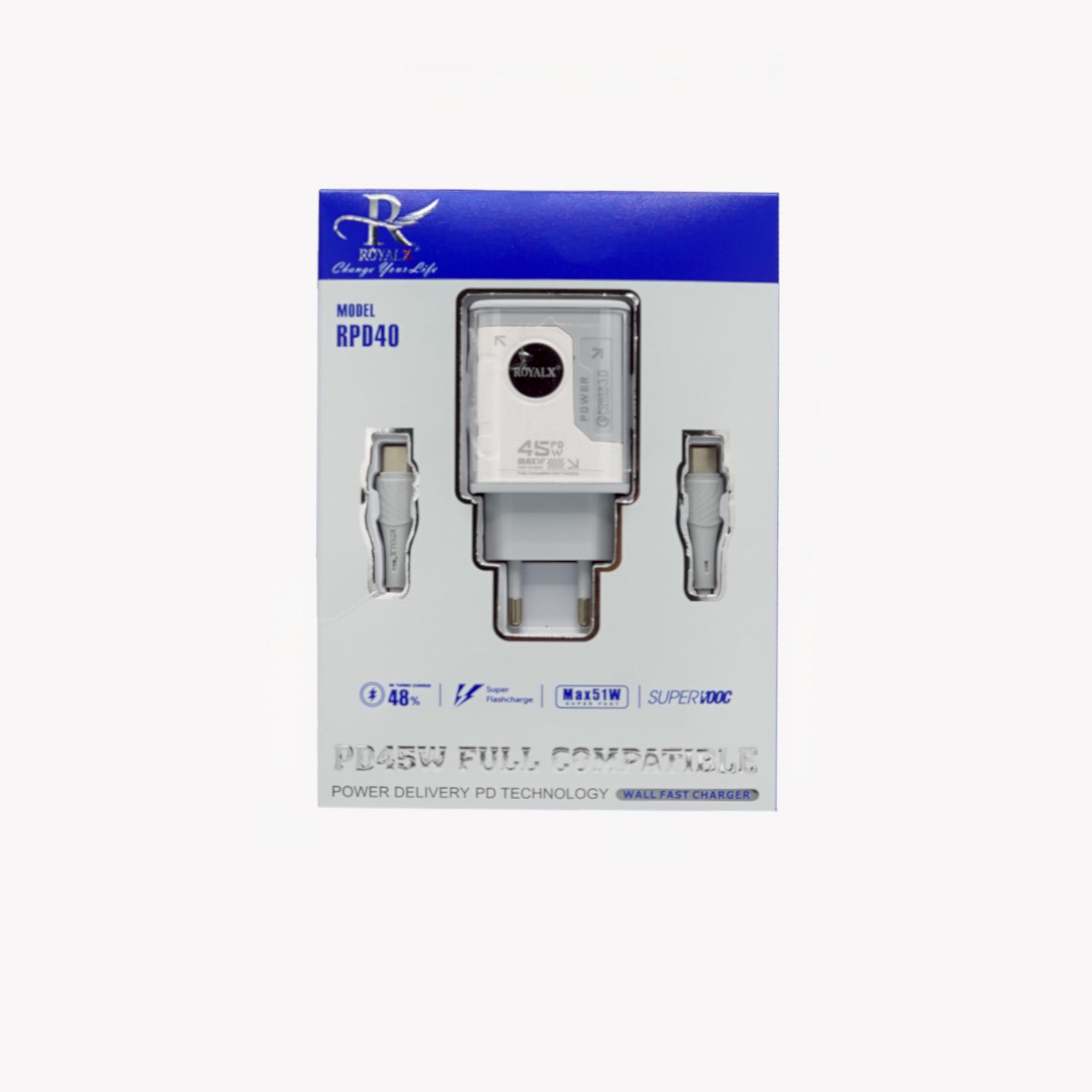 TYPE-C TO TYPE-C  CHARGING  PD45W RPD-40